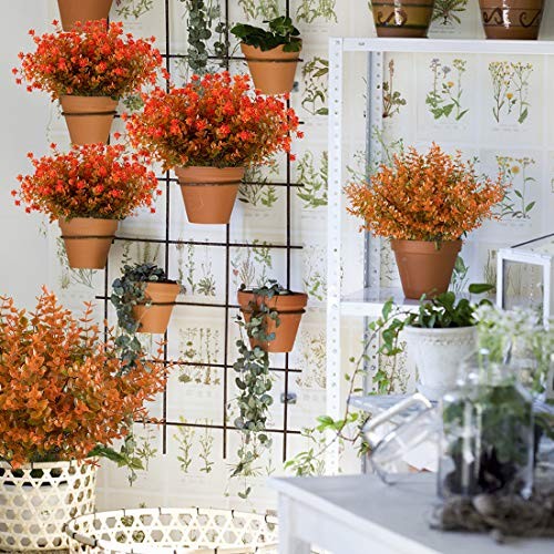 Happylife Bundles Artificial Flowers, Fake Artificial Greenery UV 6 Drop gallery
