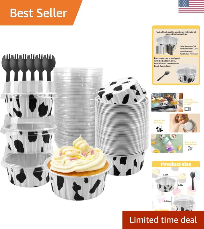 Disposable 5 oz Aluminium Bakeware with Lids – Perfect for Individual Desserts