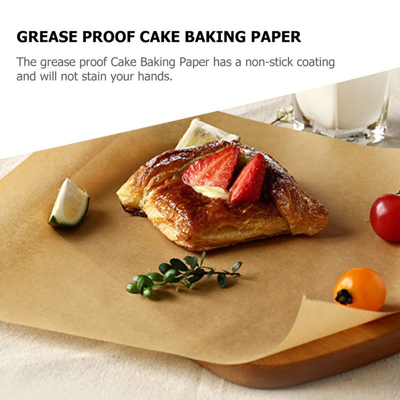 Thickened Khaki Parchment Paper Roll for Baking Cookies Bread and Grill Pan Use gallery
