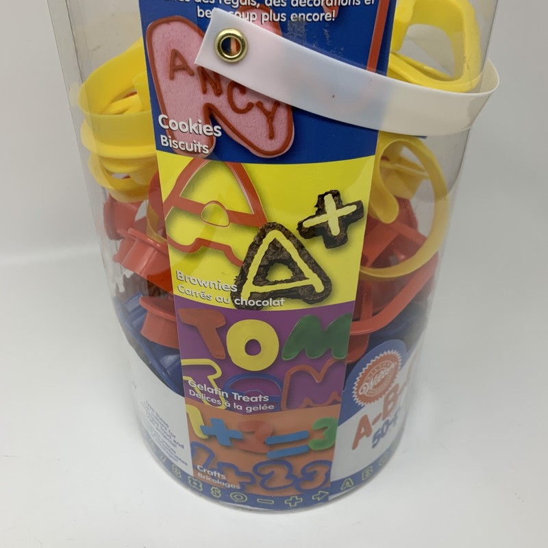 Wilton 48 Pcs ABC 123 Alphabet Letters Numbers Math Signs Symbols Cookie Cutters gallery