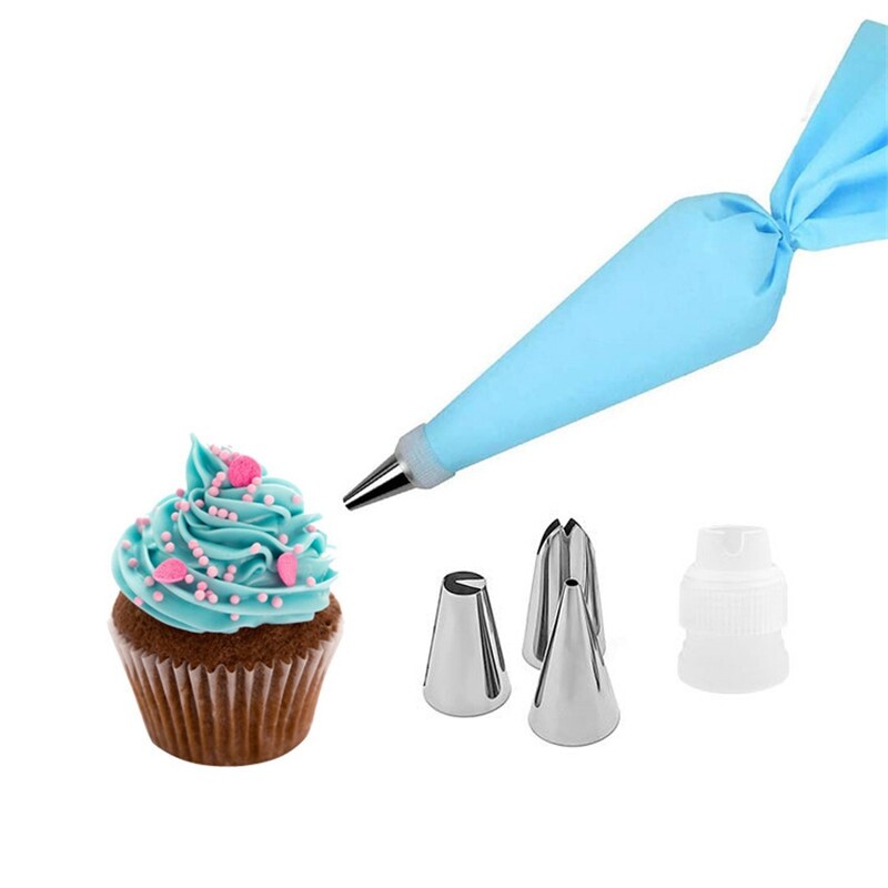 Cake Decor Tools Nozzle Silicone 14pcs Icing Tools Icing Piping Bag Set Cream gallery