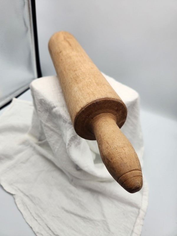 Vintage Style Wooden Rolling Pin Wood Dough Roller Baking Kitchen Tool 17" Q2 gallery