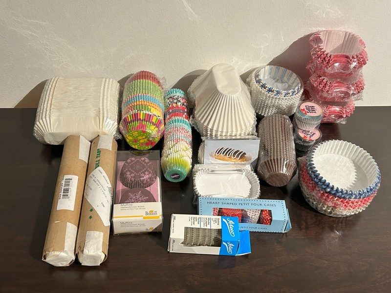 Huge Bulk Cupcake Liner LOT- Assorted Specialty, Patterned & Standard Cups