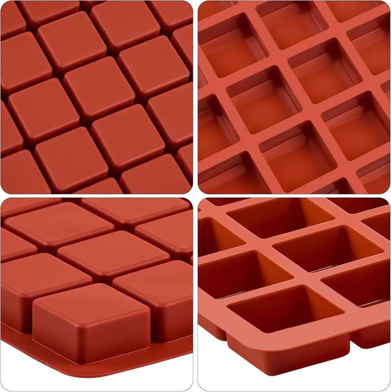 2 Pack Square Silicone Chocolate Molds, 40-Cavity Candy Molds, Mini Ice Cube Mou gallery