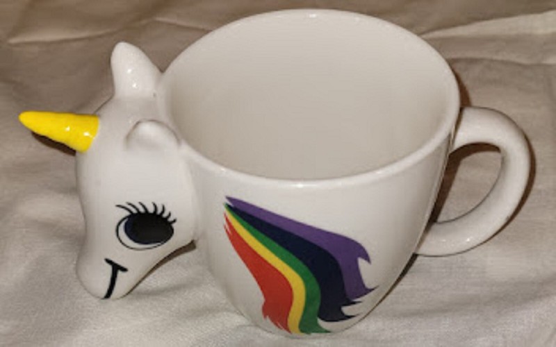 Unicorn Coffee Mug With 3D Horn Face 4″ x 6.5″