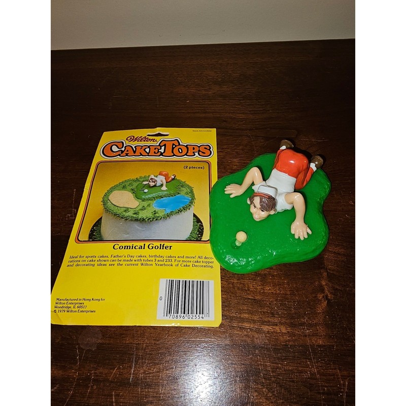 Vintage Wilton Cake Tops Comical Golfer Cake Topper Decoration 1979