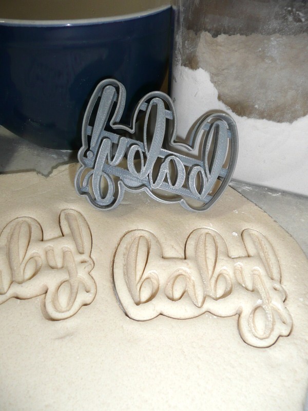 BABY WORD QUOTE GENDER REVEAL PARTY PREGNANCY BABY SHOWER COOKIE CUTTER PR2523 gallery