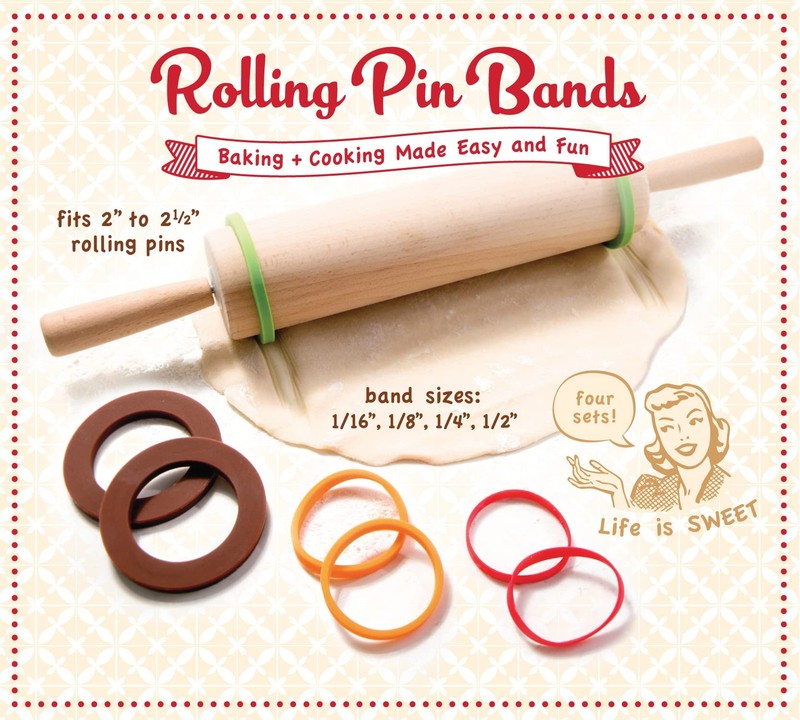 Silicone Rolling Pin Bands | 8 Piece Set | Ensure Dough Thickness | Baking Ac... gallery