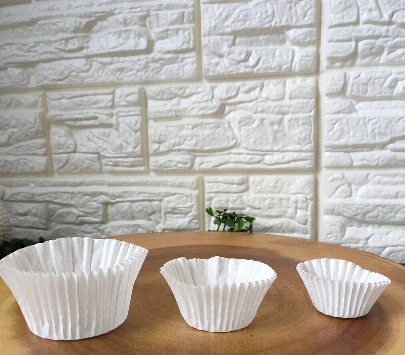 7cm White Paper Cups – 1000 PCS/Roll | 3cm Base, 2cm Height – Baking & Food Use gallery