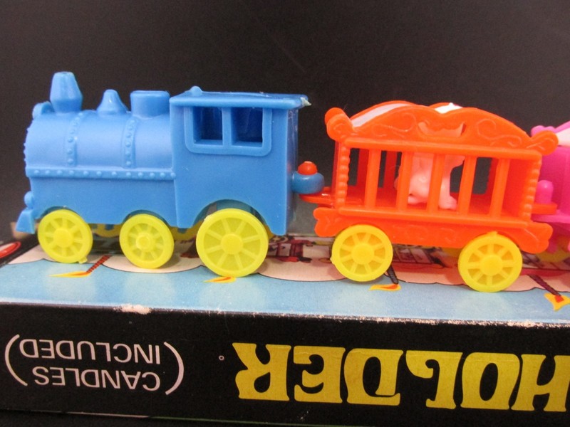 Vintage Circus Train Birthday Candle Holder Cake Topper Hong Kong Original Box gallery