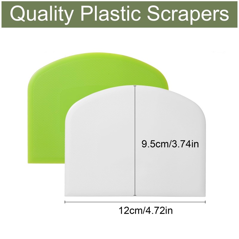 4 Pcs Dough Scraper，Bench Scraper,Multifunctional Kitchen Scraper Tool,for Br... gallery