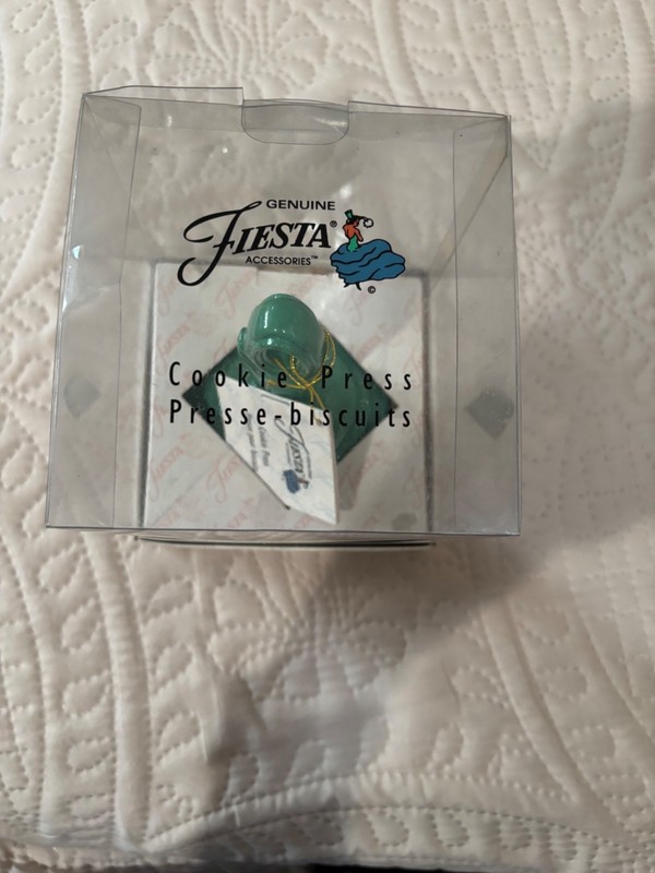 Fiestaware Turquoise Cookie Press – Fiesta Plate Design – NWT-In Original Box