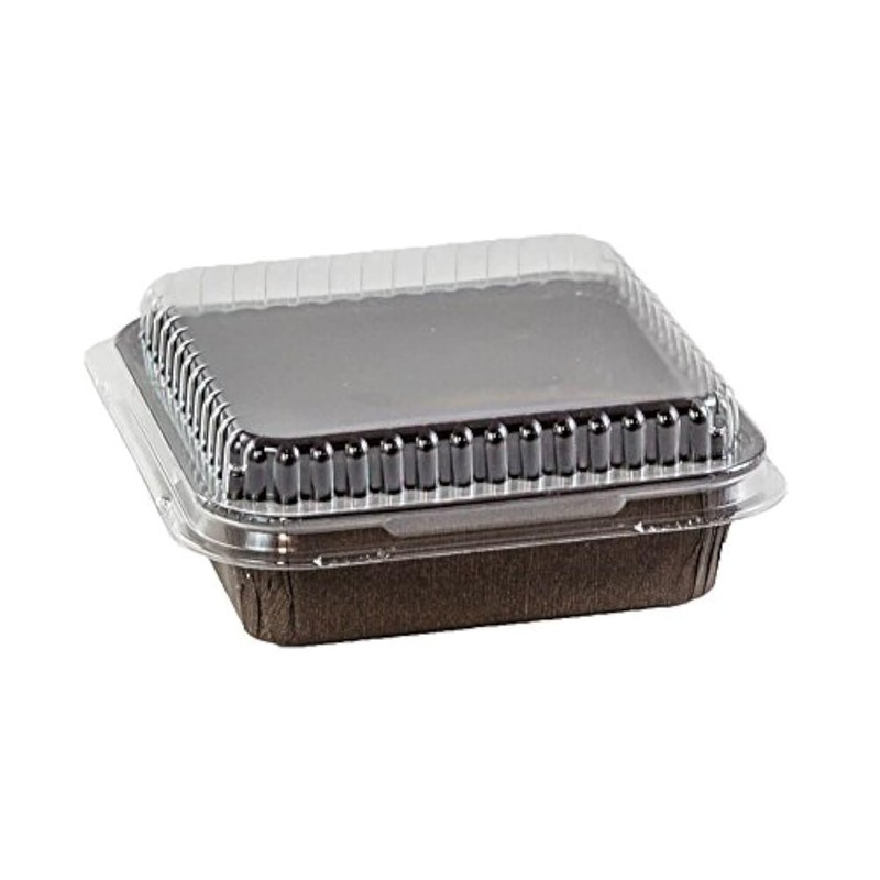 Pastry Chef’s Boutique Frestanding Paper Baking Cup Square Brown with LIDS – …