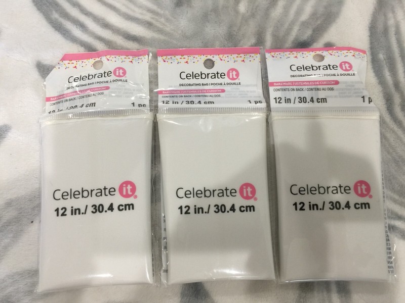Lot of 3 New Celebrate IT Reusable Bakeware Decorating Icing Bag 12″ New