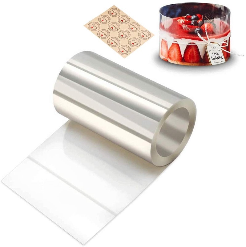 Clear Cake Collars 4 x 394 Inch Acetate Rolls Pack of 10 Mousse Strips