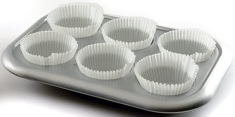 100 Jumbo Cupcake Muffin Liners 2 1/4" X 1 7/8" | Large Tall White Fluted Baking gallery