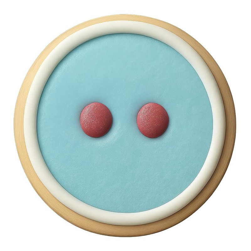 Textured Small Button Cookie Cutter & Stamp, Fondant & Clay - 4x4 gallery