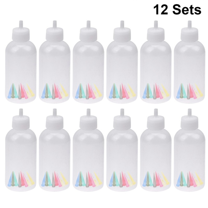 12 Sets Small Squeeze Bottles for Sauces with Nozzle Multipurpose Condiment gallery