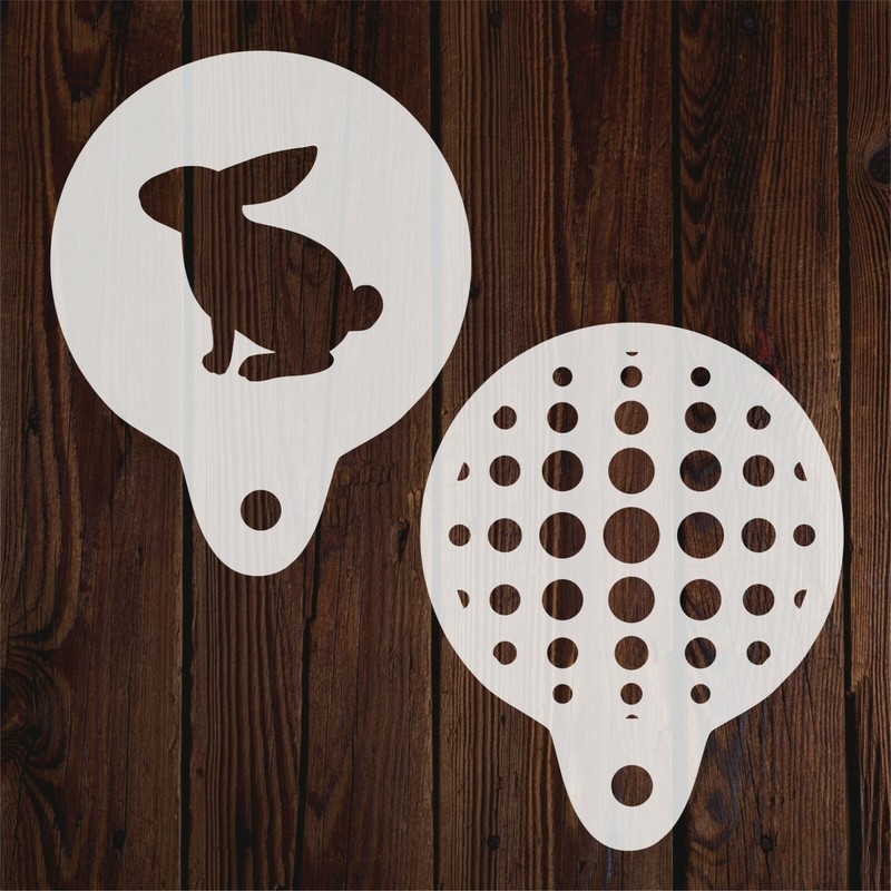 Bunny Dots Macaron Oreo Cookie Stencils Small Mylar Stencil Set Of 2 Baking Bake gallery
