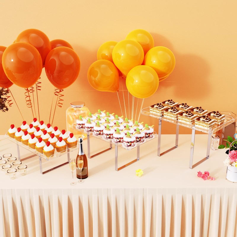 Bakzon 3 Pieces Cupcake Stand Holder, Clear Acrylic Dessert Table Display Set... gallery