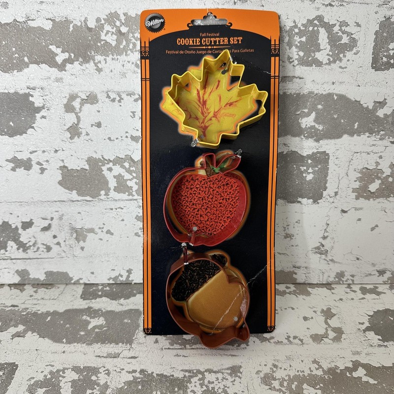 Wilton Fall Festival Cookie Cutter Set 3pc Multicolor Metal Standard Leaf Apple