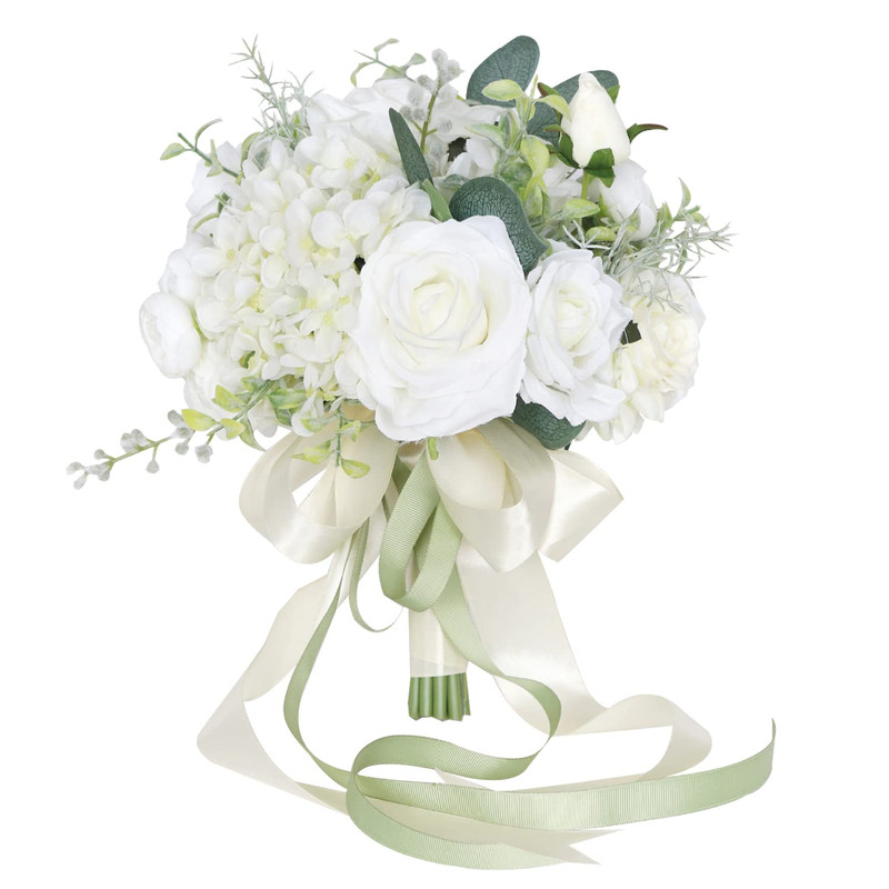 Feiluoyi Wedding Bridal Bouquet Bridesmaid Bouquet Artificial Wedding Bouquet