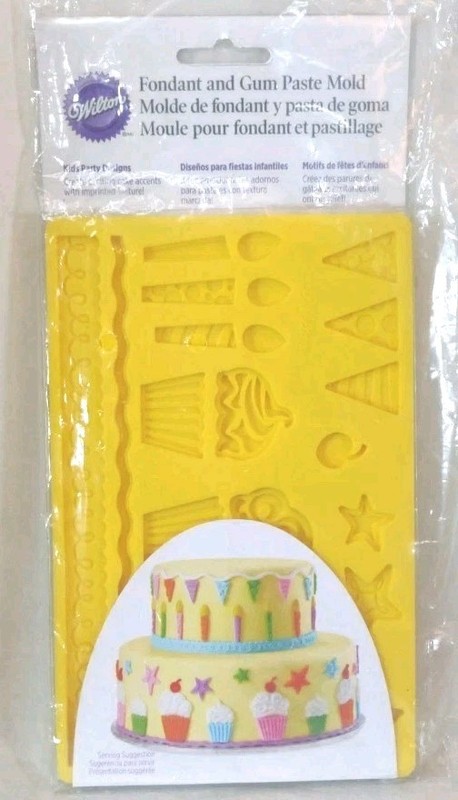 Wilton Fondant and Gum Paste Mold Birthday Party Decorations ~ NEW, Sealed!