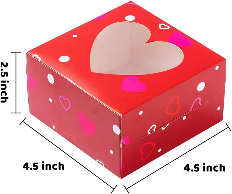 24 Pcs Valentine’S Day Bakery Treat Boxes, Valentines Cupcake Boxes, Cookie Boxe gallery