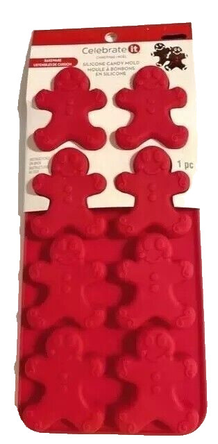Gingerbread Man Silicone Candy Molds Christmas 8 cav. Celebrate It lot of 2 gallery