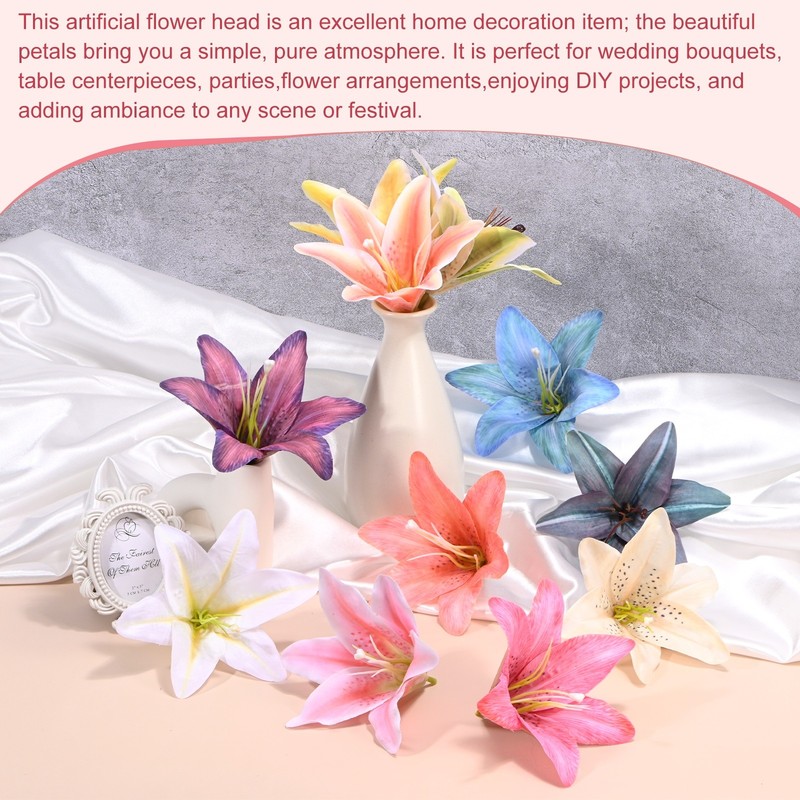 24-Pack Artificial Flowers Bulk, Milk White Fake Chrysanthemum Floral for DIY gallery