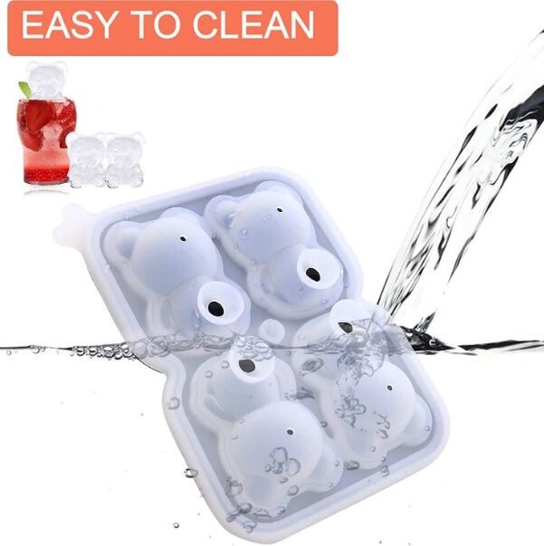 Silicone Bear Ice Molds, Cute Pastry Baking Molds 3D Kids Bear Ice Making Trays gallery