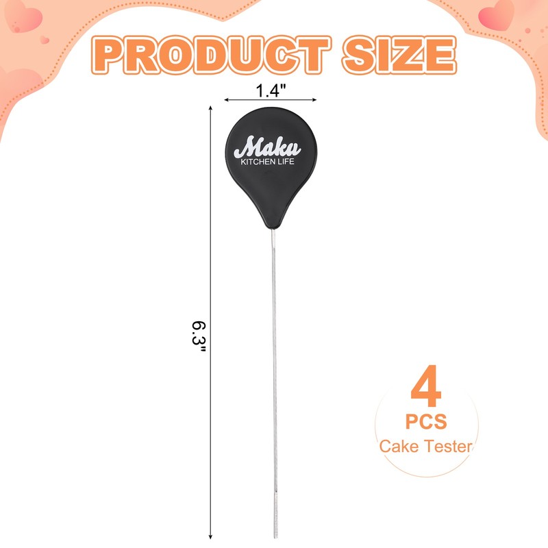 Cake Tester, 4 Packs Black Supplies for Home Bakers for Baking Supplies gallery