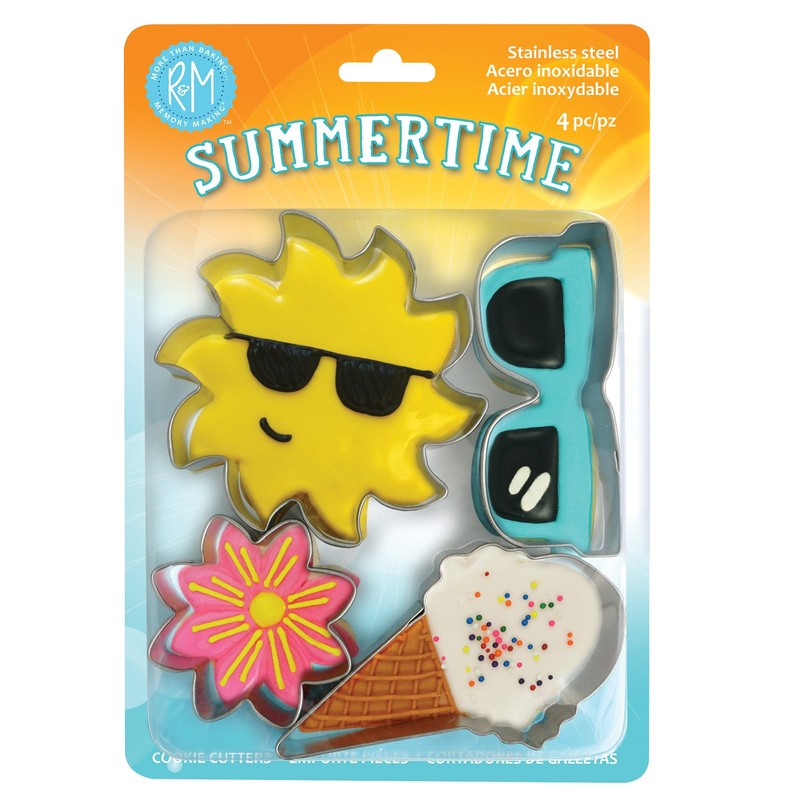 R&M International Summer 4 Piece Cookie Cutter Set