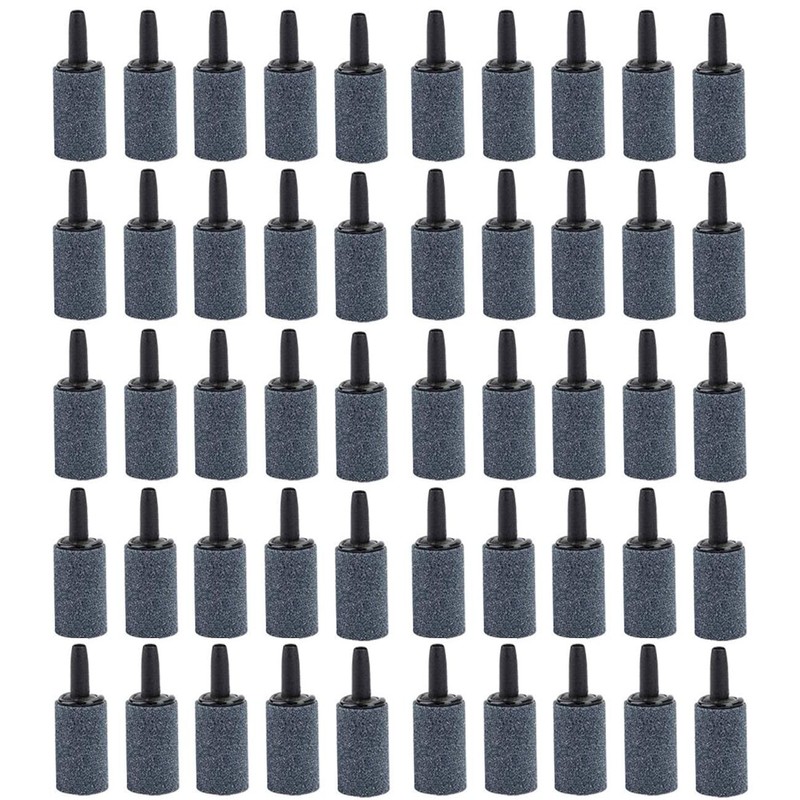 50 Pack 1 Inch Aquarium Air Stone Fish Tank Aerator Bubble Diffuser for Air Pump