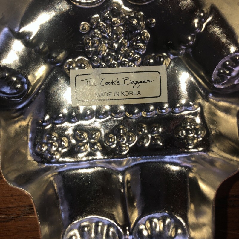 The Cook's Bazaar Made In Korea Teddy Bear Copper Plated Metal Ornament gallery
