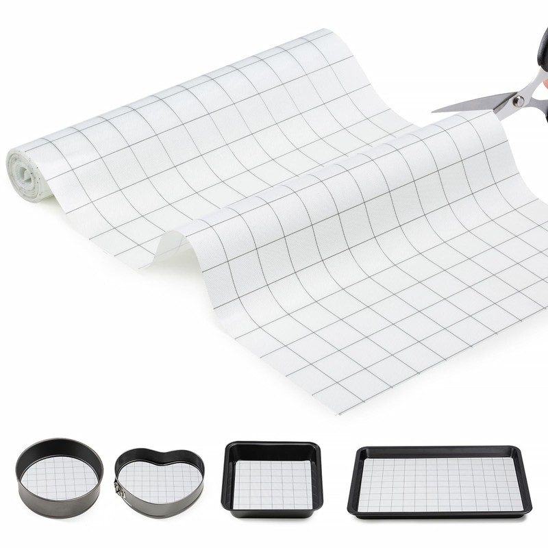 Silicone Baking Mat Roll, 12IN*5.25FT Non Stick Heat 60″L x 12″W, White