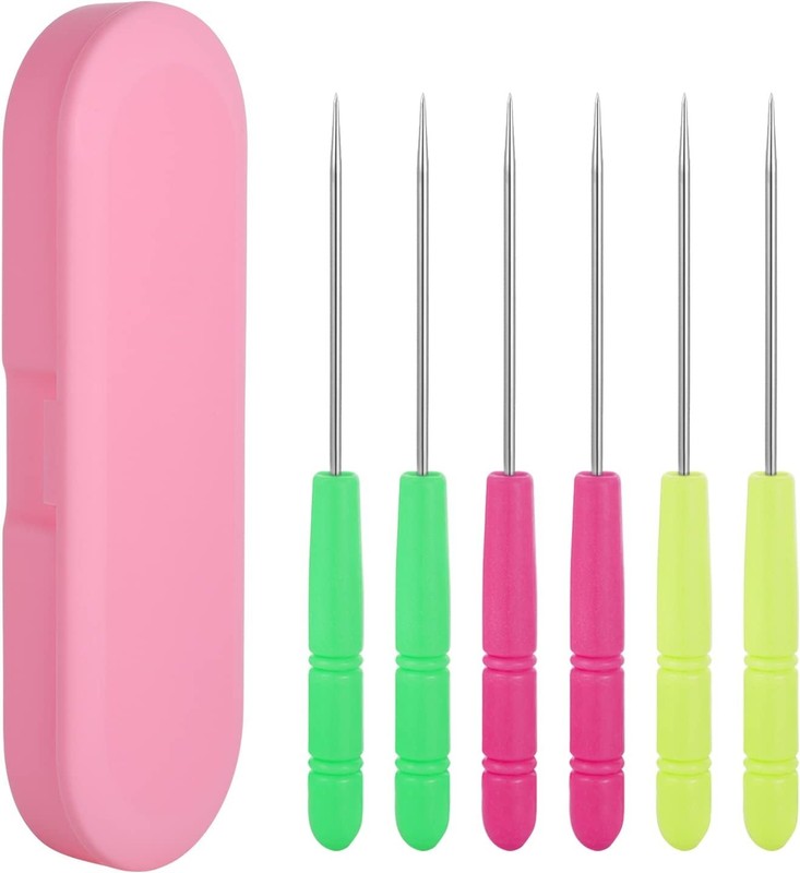 6 Pcs Cookie Scribe Tools,Sugar Stir Needle | with Plastic Box Colorful Cookie