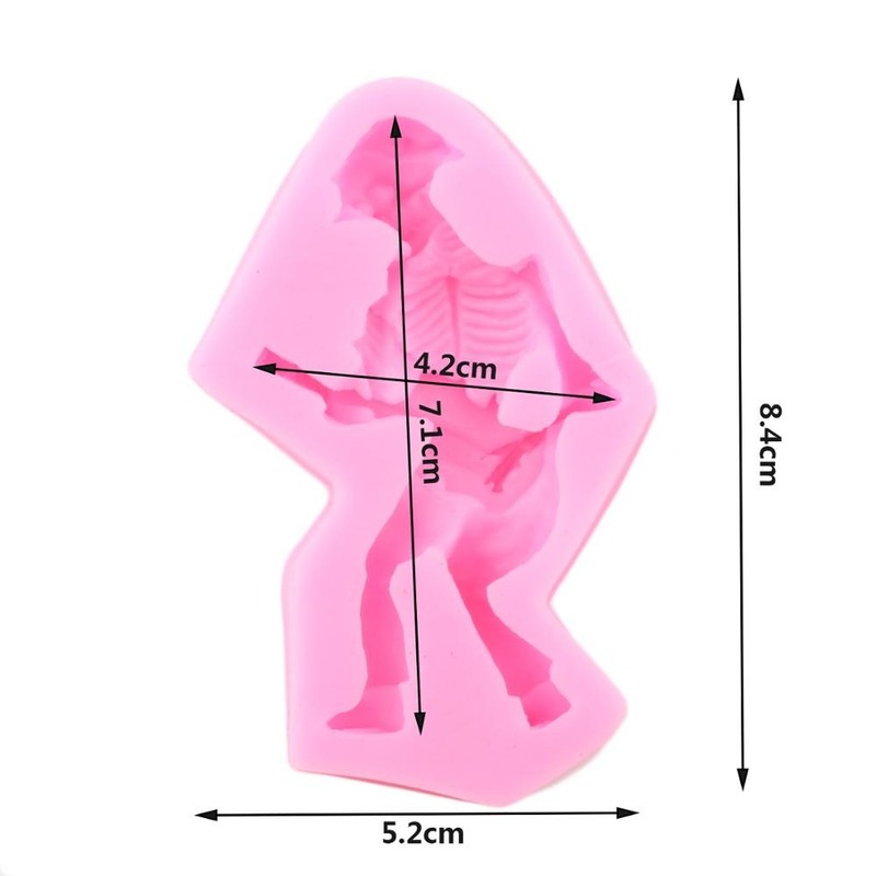 3D Skeleton Skull Silicone Mold Musical Instrument Halloween Fondant Candy gallery