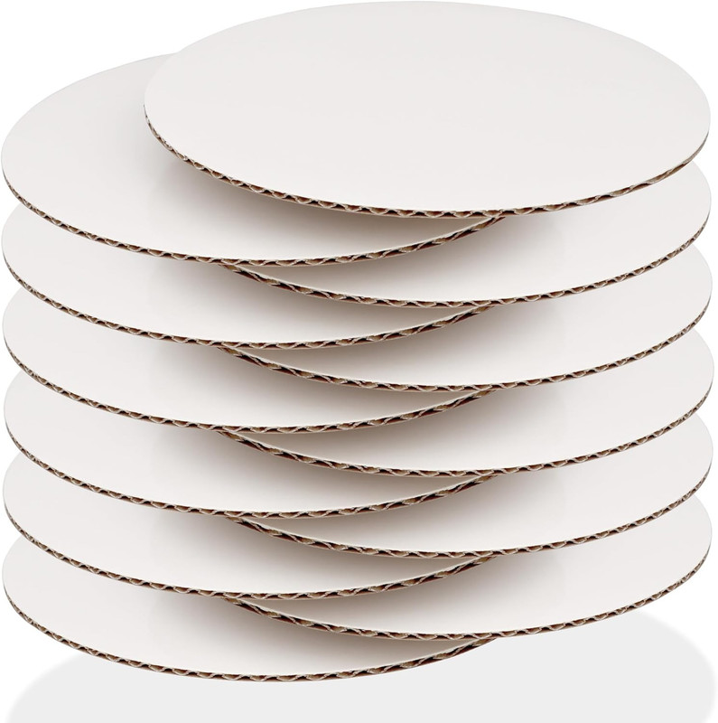 10 Inch White Cake Boards - Sturdy Corrugated round Cake Bases - 12 Pack gallery