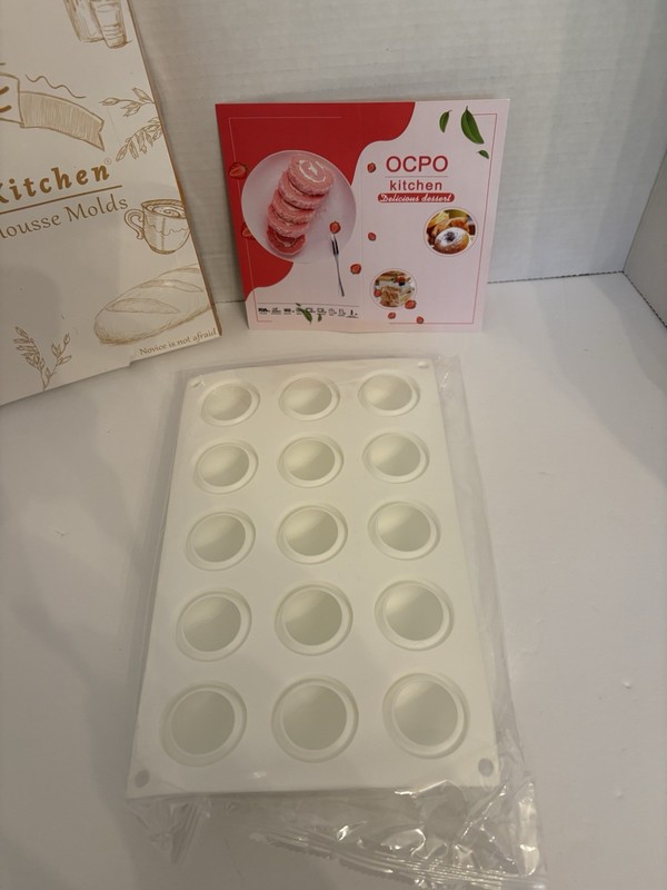 Ocpo Kitchen New Silicone Mousse Molds For Truffles 15 Cavity White Sealed gallery