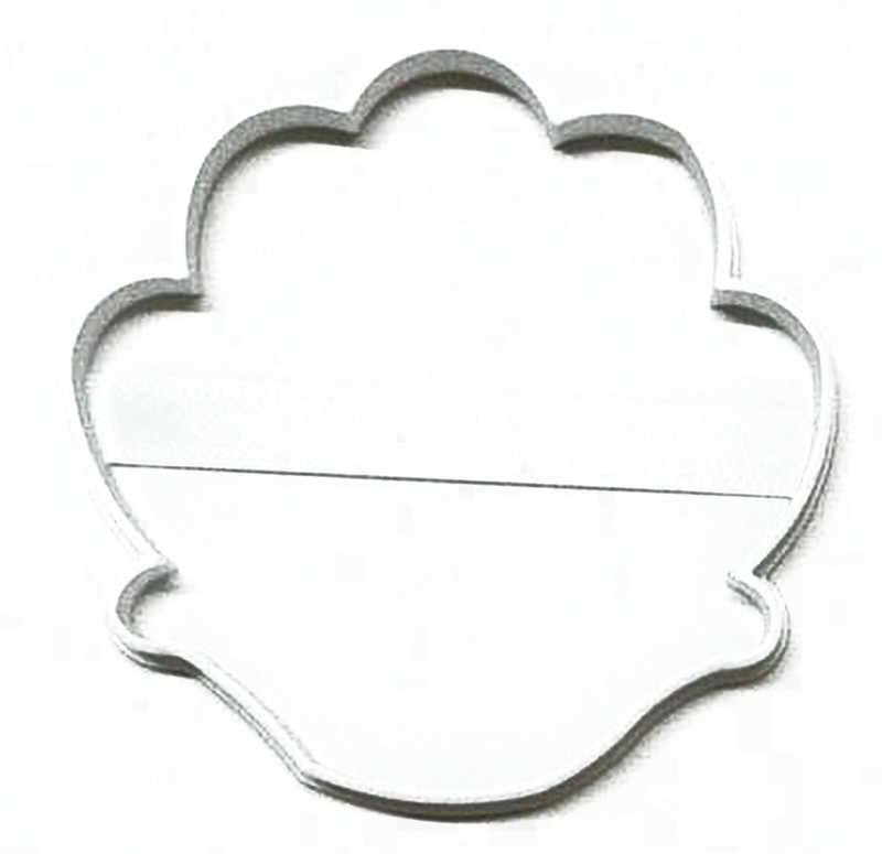 LOTUS FLOWER OR CLAM SHELL OUTLINE SPECIAL OCCASION COOKIE CUTTER USA PR3125
