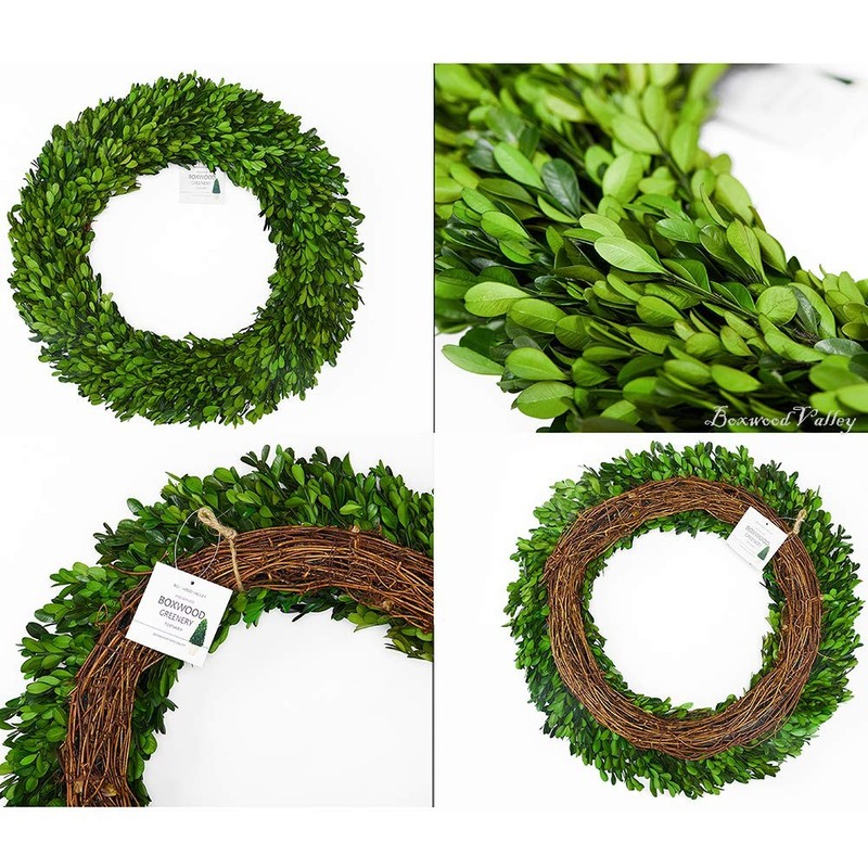 Boxwood Valley Preserved Boxwood Wreath 10 Wedding Home Decoration Full Green gallery