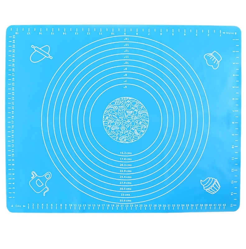 Silicone Baking Mat, 19.7 Inch x 15.7 Blue Pastry 19.7″L x 15.7″W,