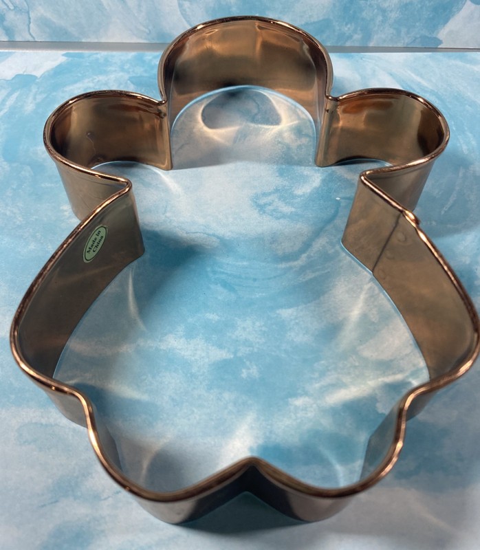 Vintage Copper Cookie Molds Lot of 3 Ginger Bread Man and Woman and Star Figures gallery