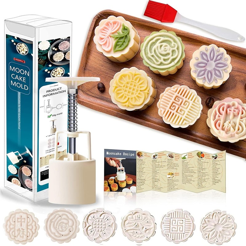 Powerful Mooncake Mold press 50g BathBomb Molds, Mid Autumn Festival Mooncake Mo