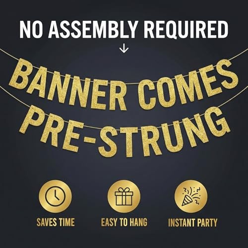 Pre-Strung Your Next Party Is At The Nursing Home Adult Birthday Glitter Gold gallery