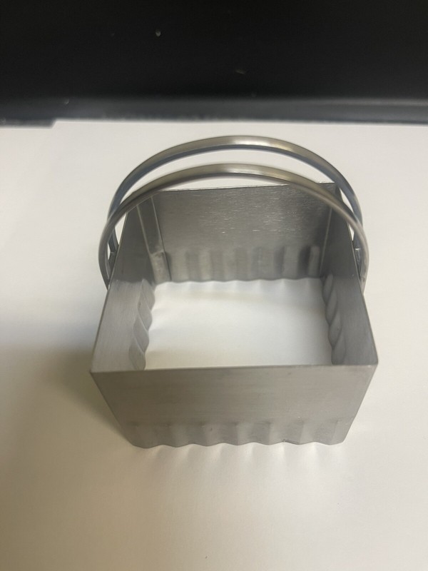 RSVP Endurance Stainless Steel Square Biscuit Cutters, Rippled, set of 4 gallery