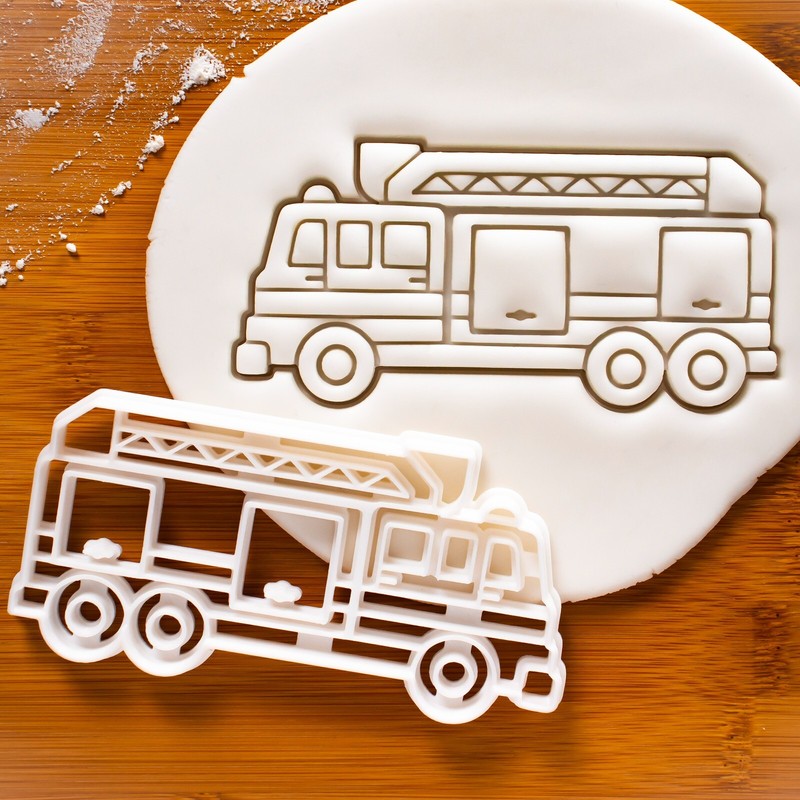 Fire Engine Truck Cookie Cutter – fireman brigade firefighter emergency ems