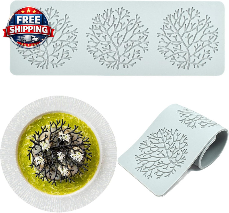 Tuile Molds Silicone (2 PCS) Lace Fondant Molds Set with Hollow 3D Beehive Candy gallery