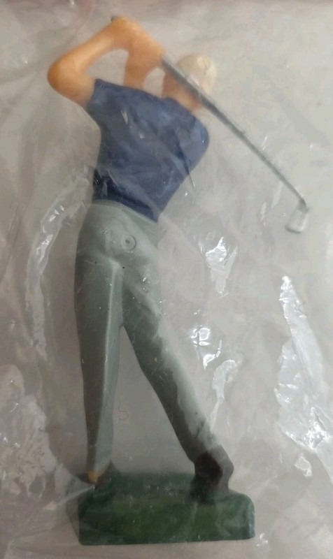Vintage Wilton Sugar Plum Party Favors Golfer Cake Topper Decoration NOS *READ gallery